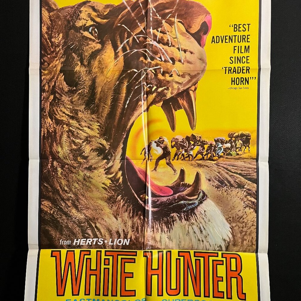 White Hunter 1964 One Sheet Movie Poster RARE, African, Fury, Lion, Tiger